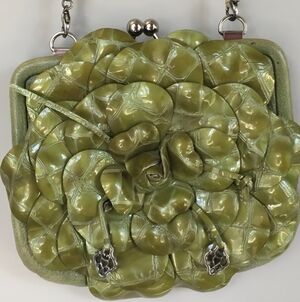 Brighton Olive Green Floral Clutch
